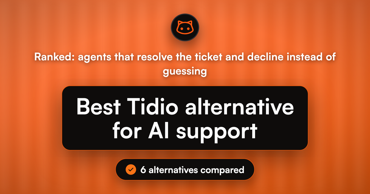 Best Tidio Alternative for AI Support