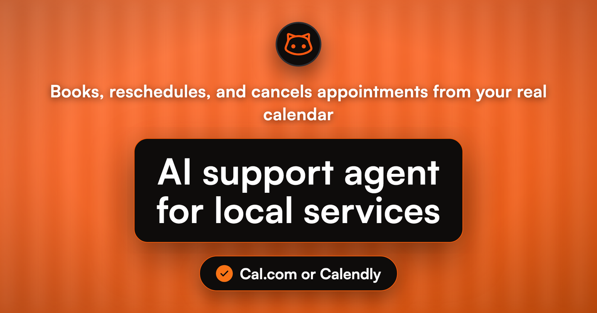 AI Support Agent for Local Services and Appointments